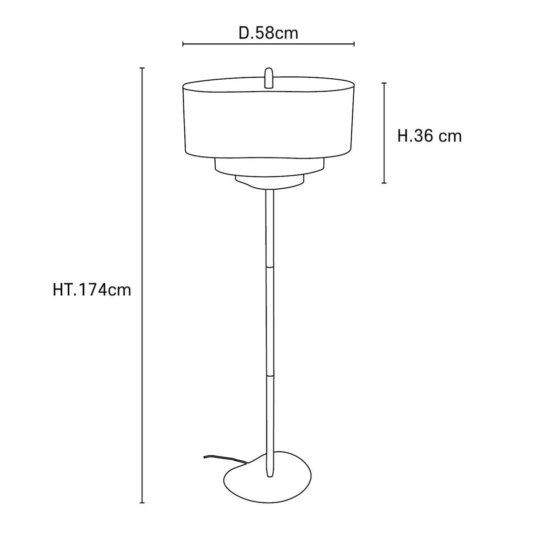 Kanso - Moderne vloerlamp voor een elegante en warme sfeer