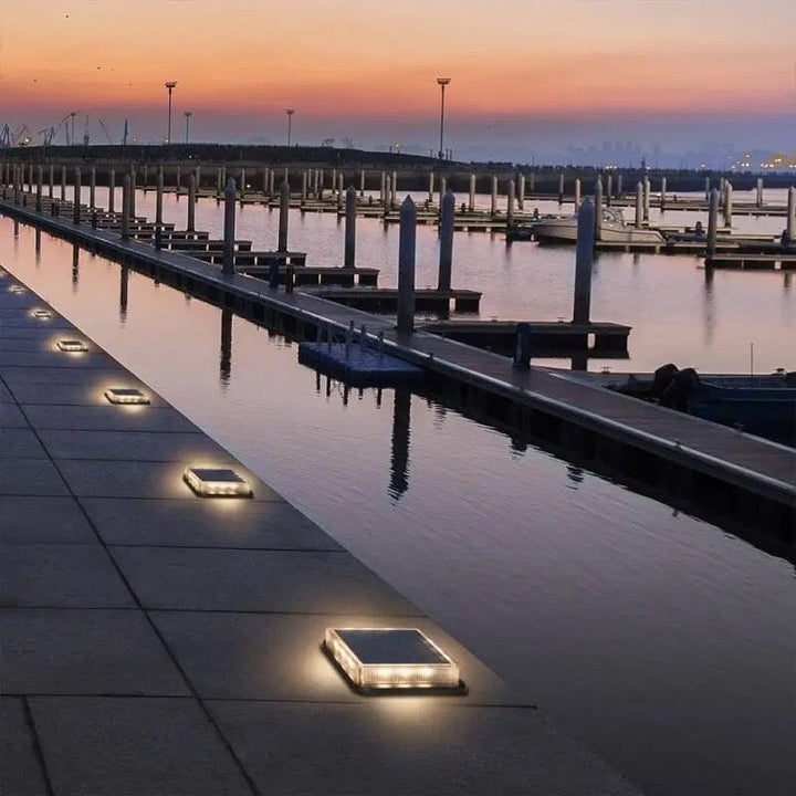 Vierkante LED-SOLAR trap/pad lamp