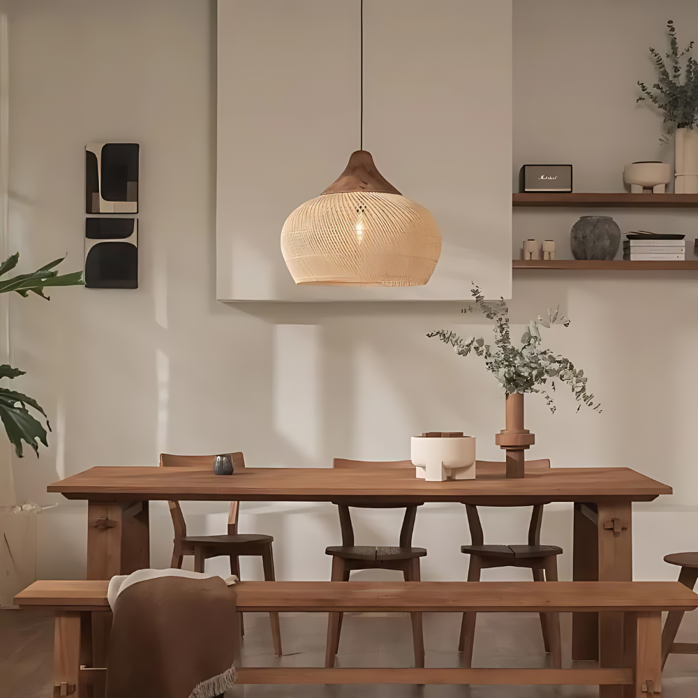 Natuurlijke Rotan Lamp Bruin