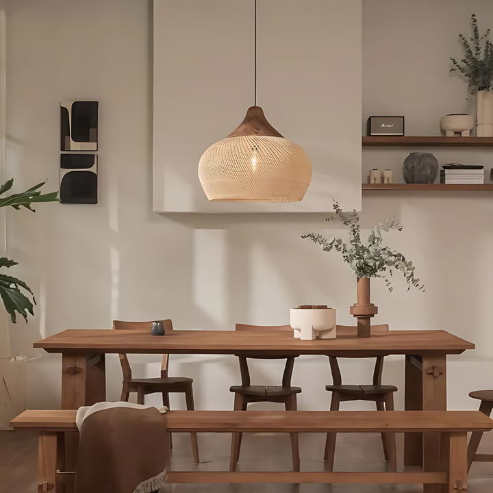 Natuurlijke Rotan Lamp Bruin