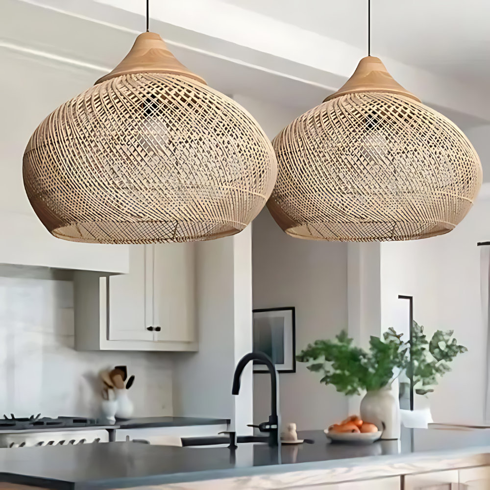 Natuurlijke Rotan Lamp Bruin