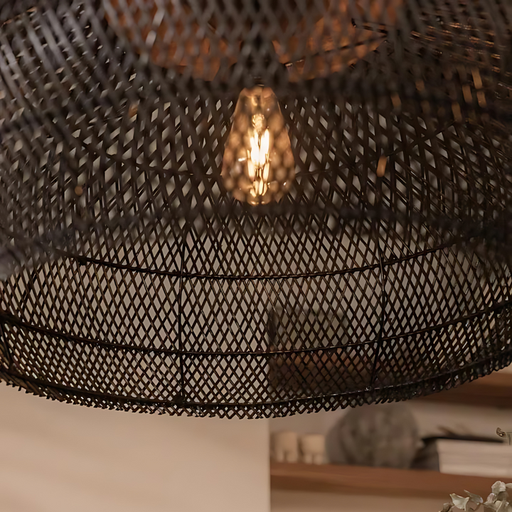 Natuurlijke Rotan Lamp Zwart