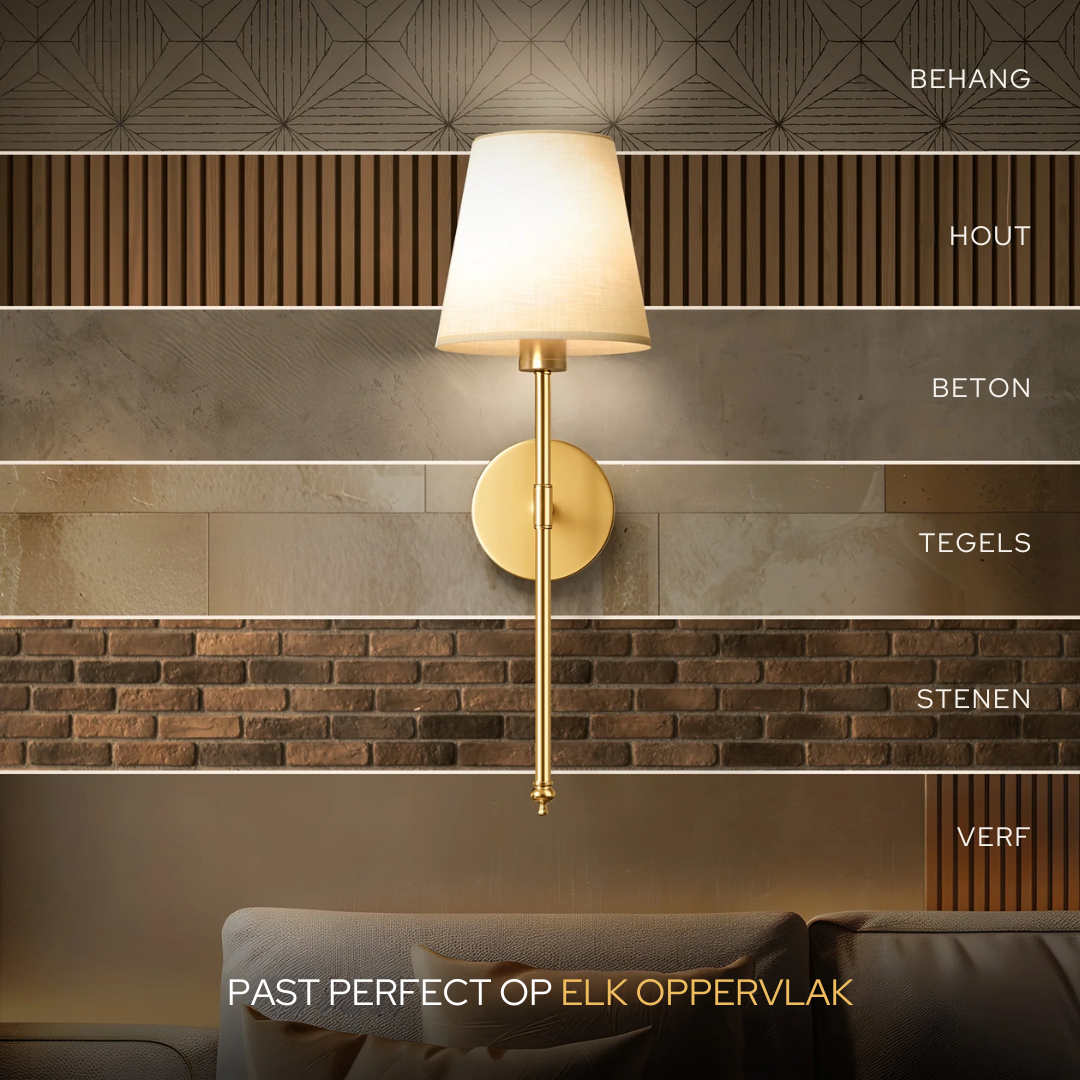 DELUXE DRAADLOZE WANDLAMP