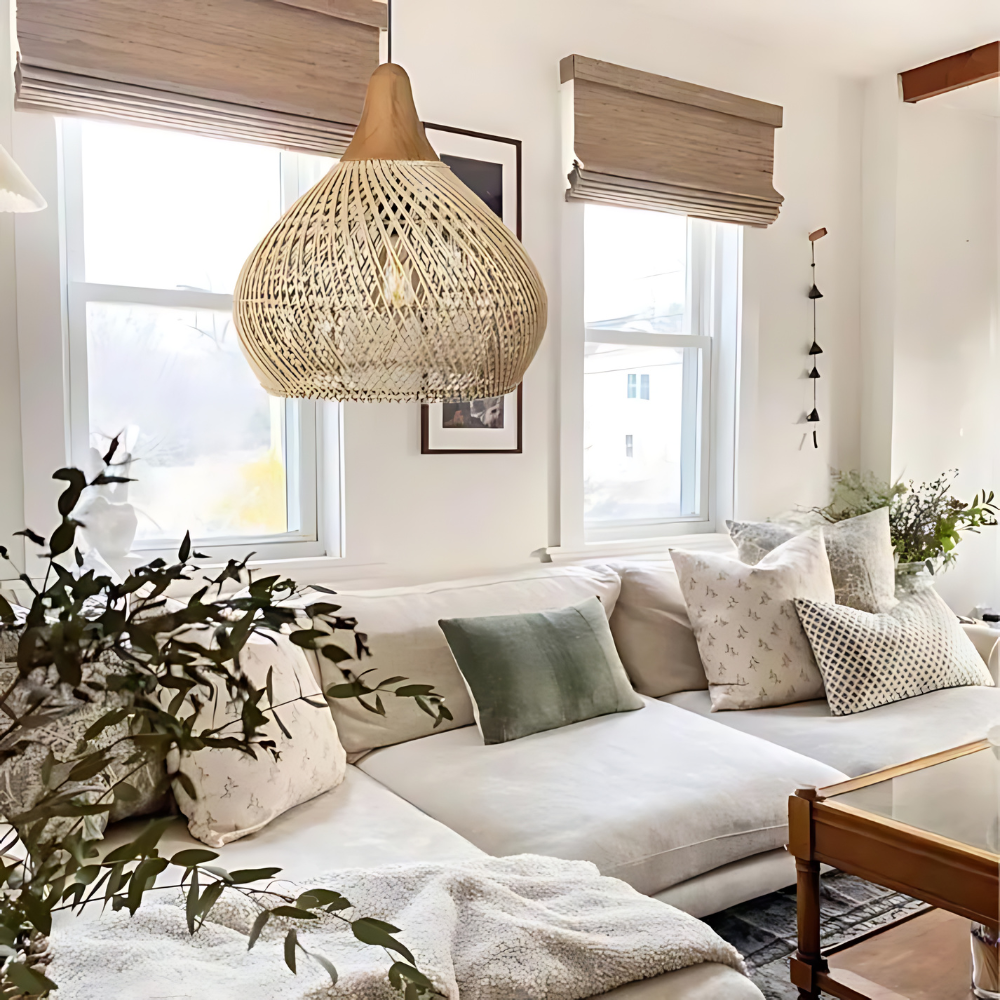 Natuurlijke Rotan Lamp Bruin