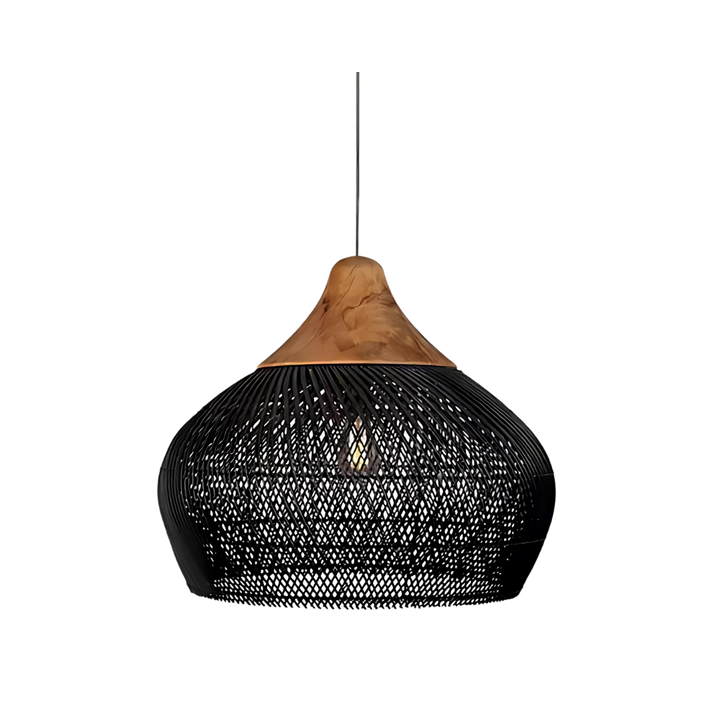 Natuurlijke Rotan Lamp Zwart