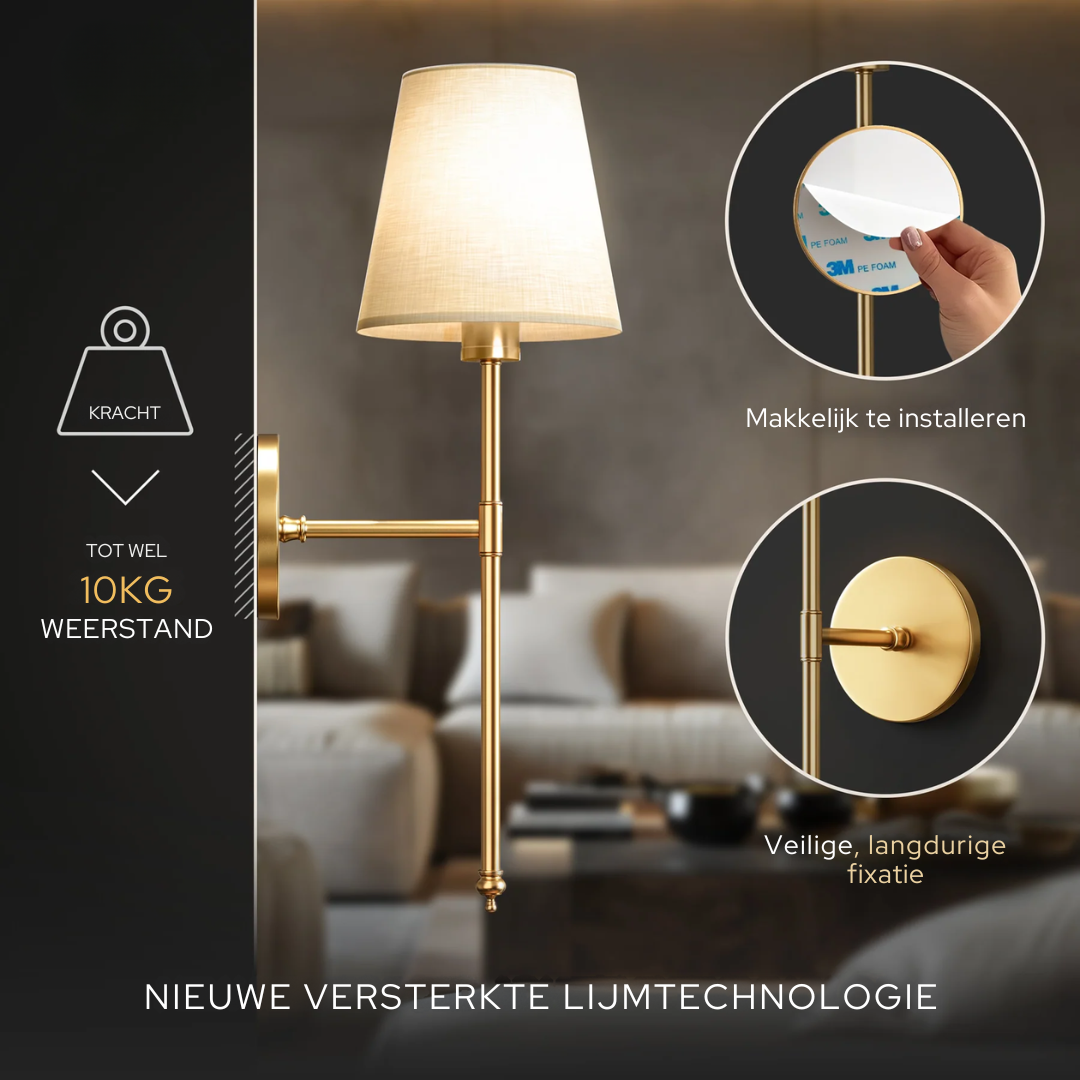 DRAADLOZE WANDLAMPEN (SET VAN 2 )