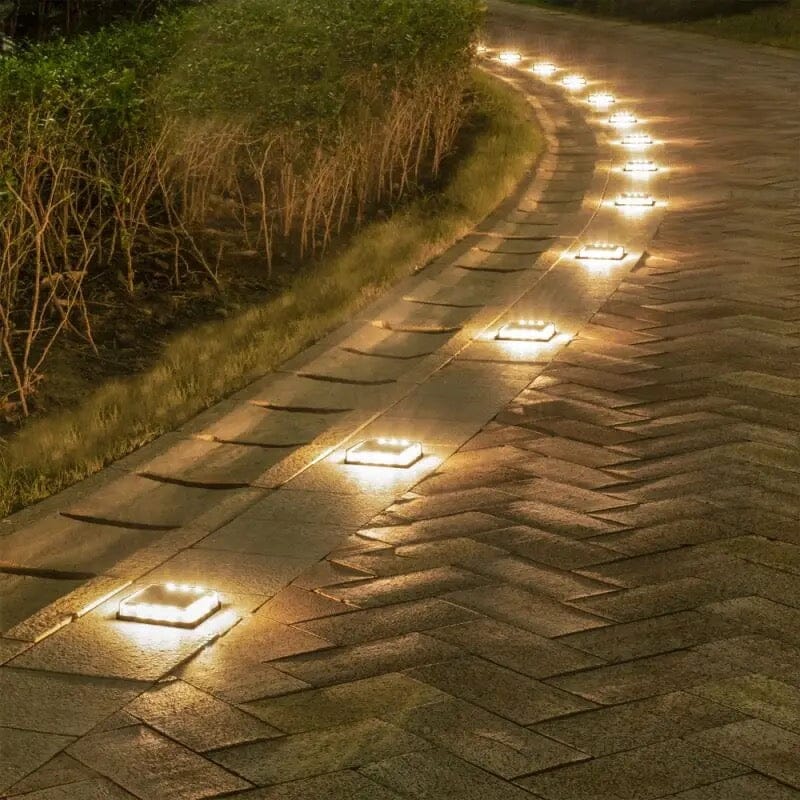 Vierkante LED-SOLAR trap/pad lamp