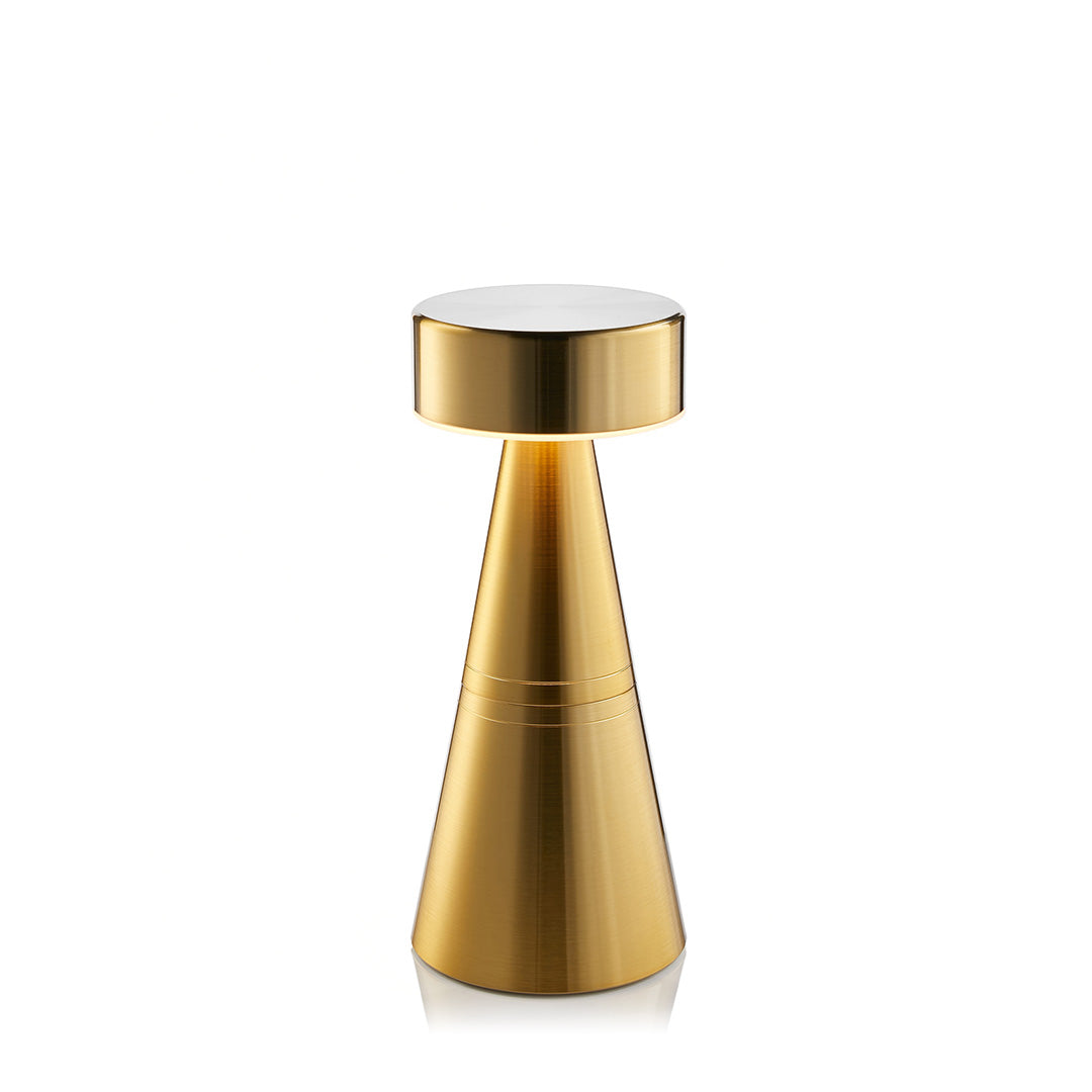 Draadloze Charm Drum Tafellamp – Messing