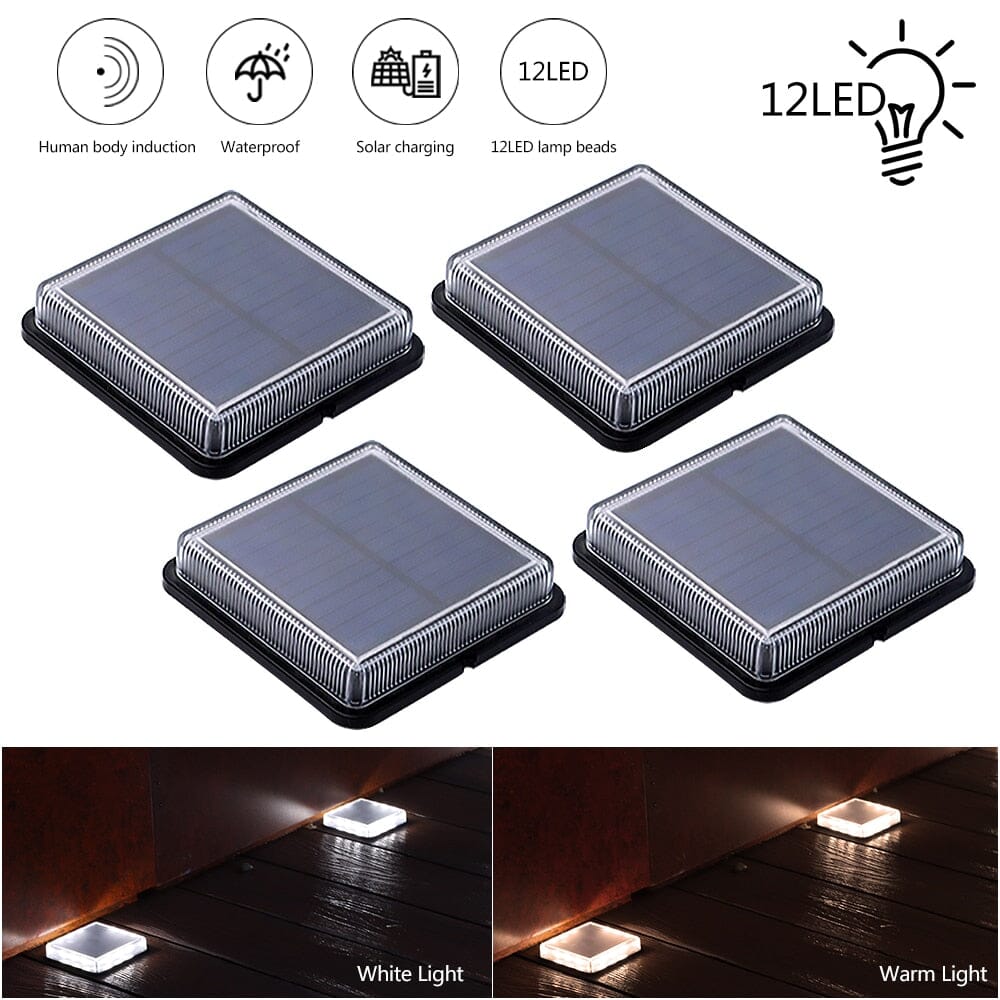 Vierkante LED-SOLAR trap/pad lamp