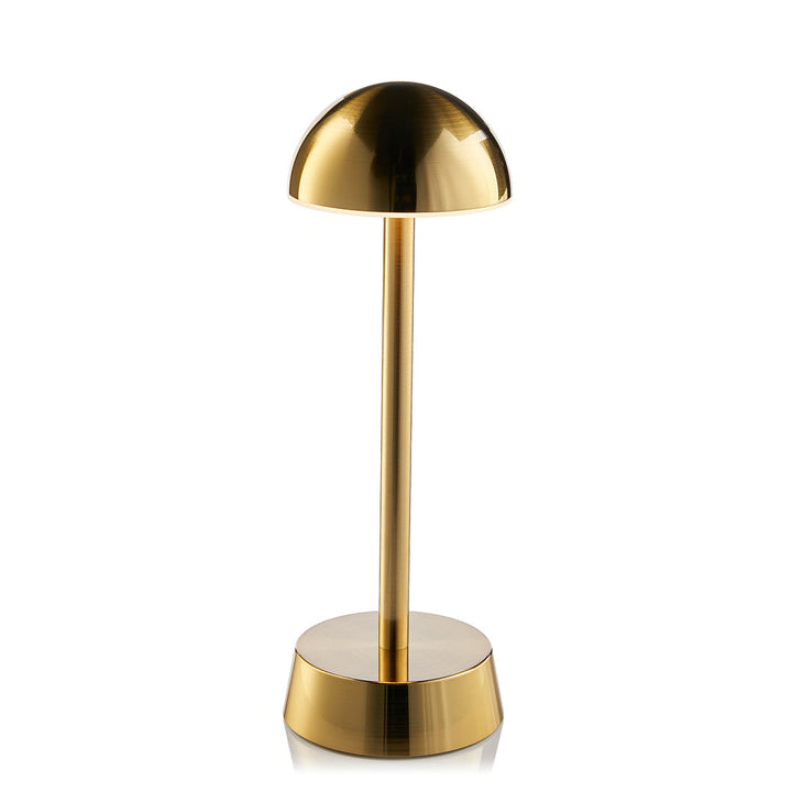 Messing Dome Tafellamp – Oplaadbaar & Sfeervol