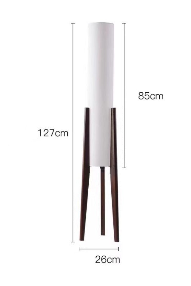 Stijlvolle Walnoot Vloerlamp - Massief Hout en Uniek Design Kunstlamp